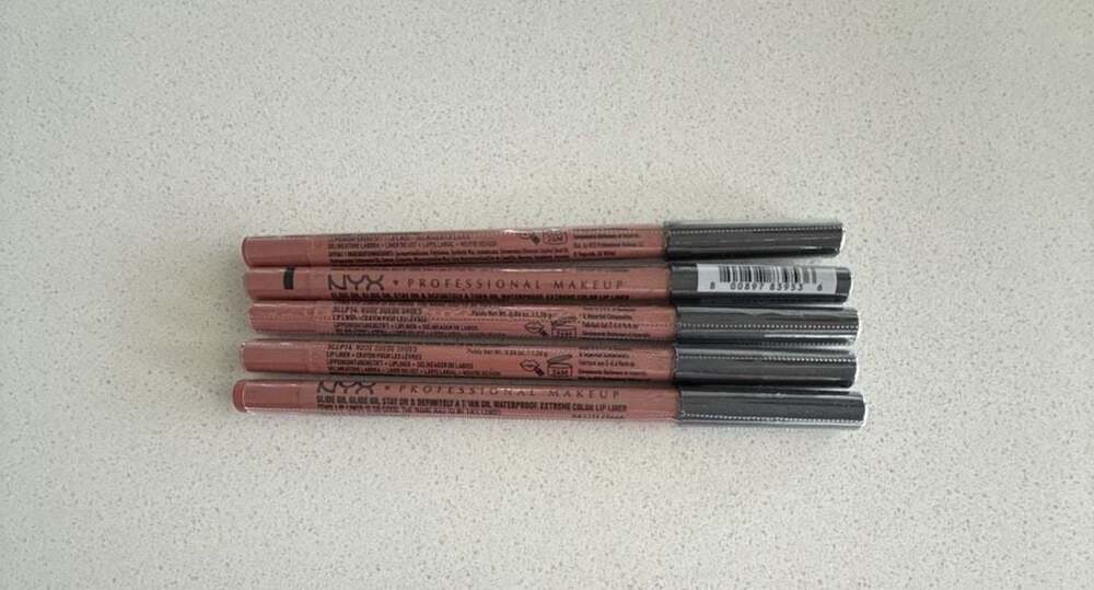 NYX Professional Makeup Slide On Lip Pencil SLLP14 Nude Suede Shoes Lot of 5